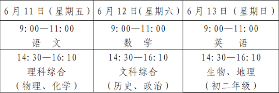 德阳2021年中考日期